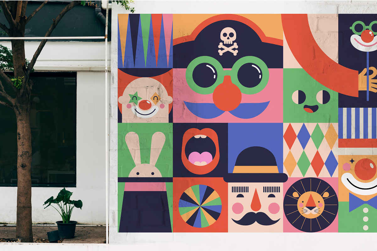 Geometrical Circus illustrations, a Decorative Illustration by Marish (Photo 5 of 10)