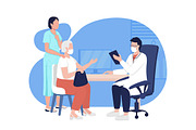 Visit doctor flat illustrations, a Healthcare Illustration by IMG visuals characters (Thumbnail 4 of 7)