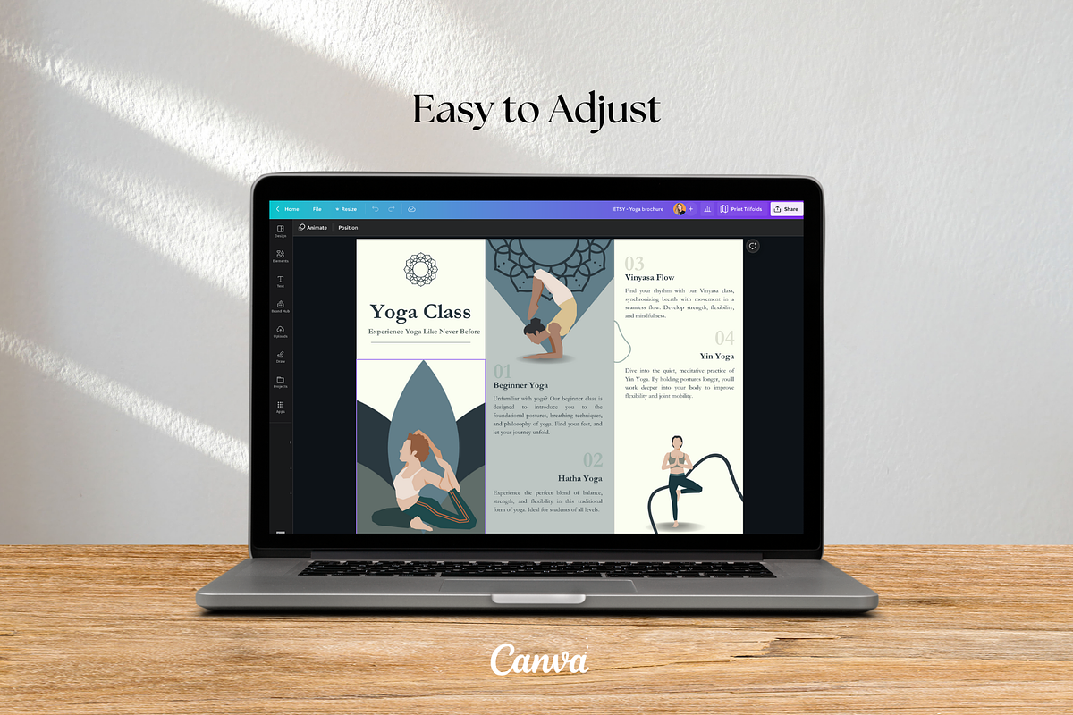 Yoga Studio Trifold Brochure | Canva, a Brochure Template by The Social Stuff (Photo 9 of 9)