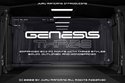 Genesis Three Expanded Sci-Fi Fonts, a Font by Juru Rancang Studio (Thumbnail 1 of 12)