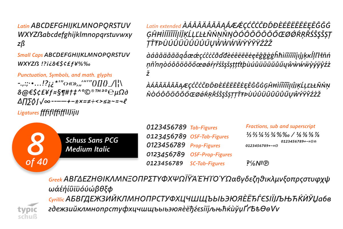 SchussSansPCGMedIta No.08 (1 Font) preview 3