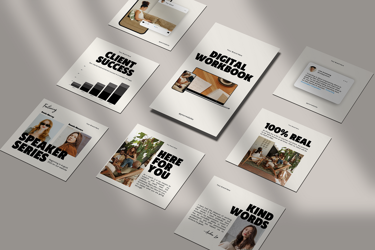 50 Modern Canva Instagram Templates, a Social Media Template by So Swell Studio (Photo 2 of 14)