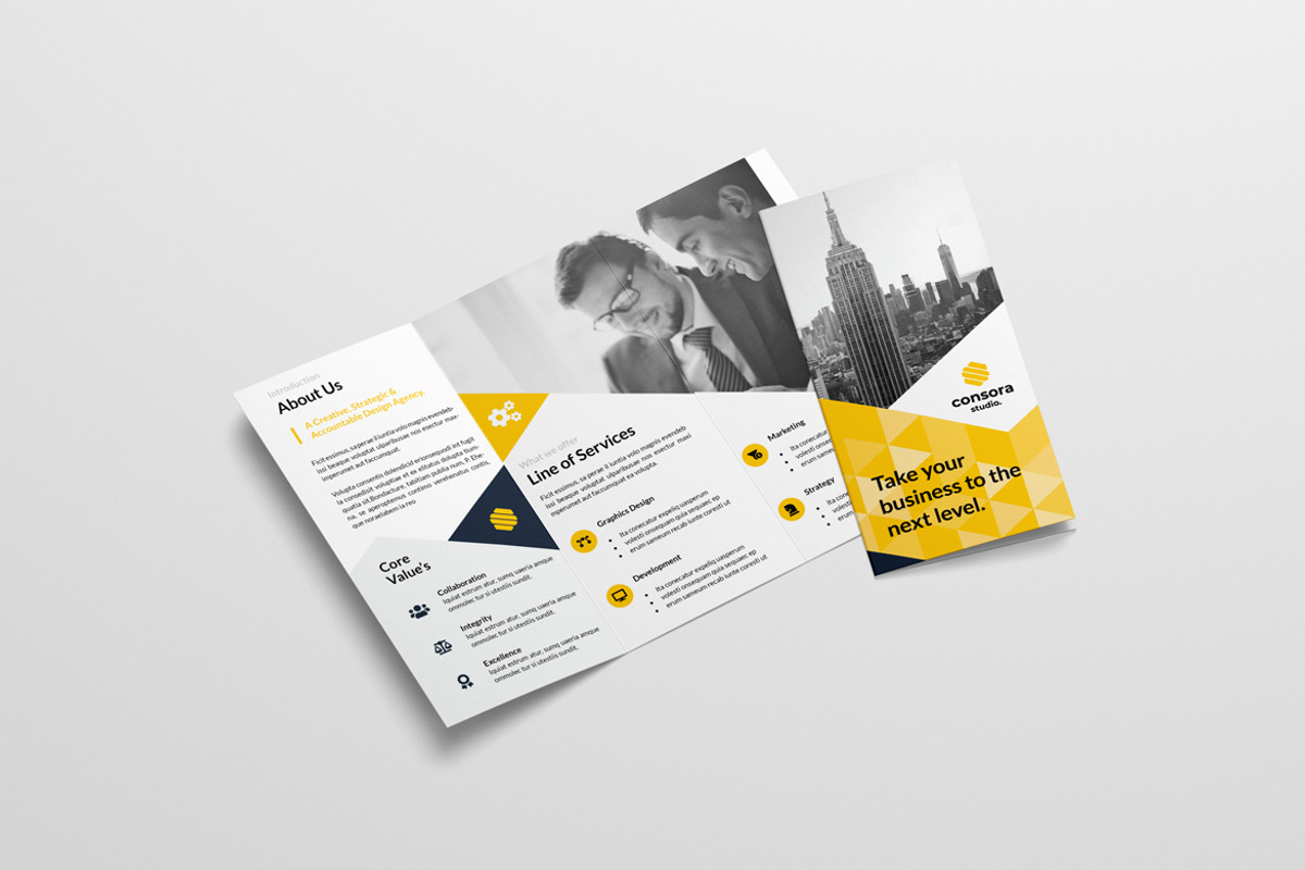 Company Profile Trifold Brochure, a Brochure Template by StudioGraficso (Photo 1 of 3)