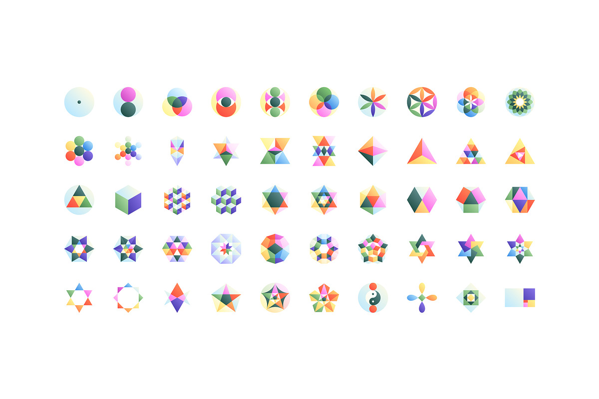 50 Sacred Geometry Icons, an Outline Icon by Side Project (Photo 3 of 9)