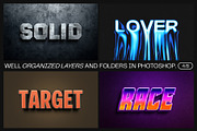 12 Text Effect Templates, a Layer Style Add-On by iDoodle Studio (Thumbnail 4 of 6)