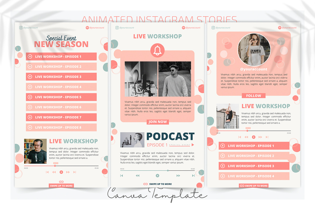 Canva Animated Instagram Stories, a Social Media Template by UINVI Design