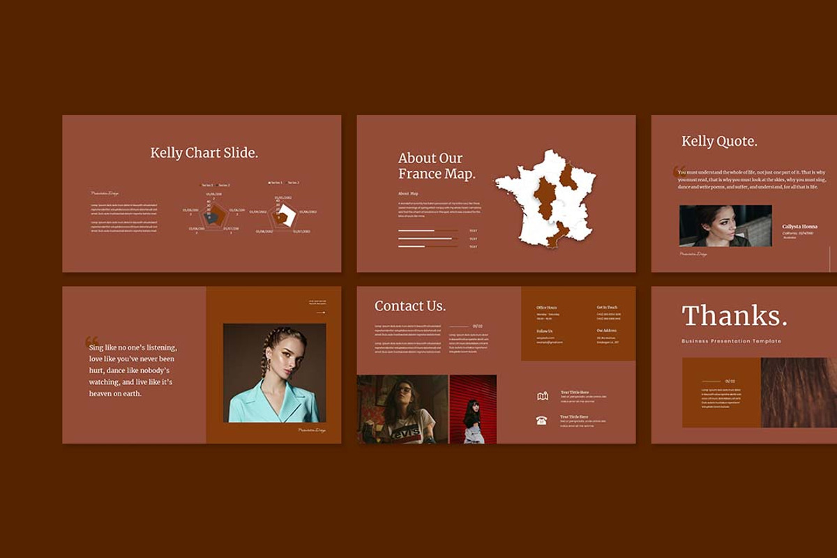 Kelly Fashion Presentation Tamplate, a Presentation Template by Analogous Temp (Photo 5 of 5)