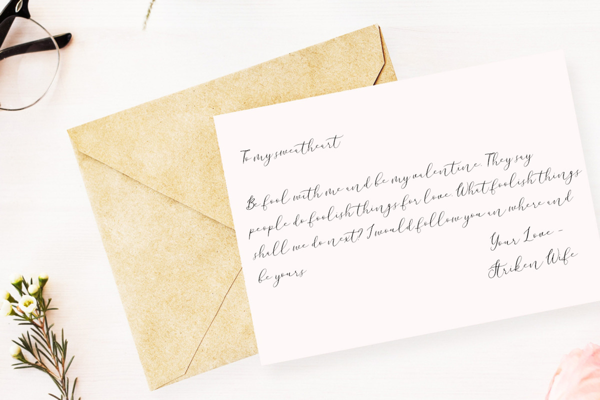 Wonderlust Calligraphy Wedding Font preview 6