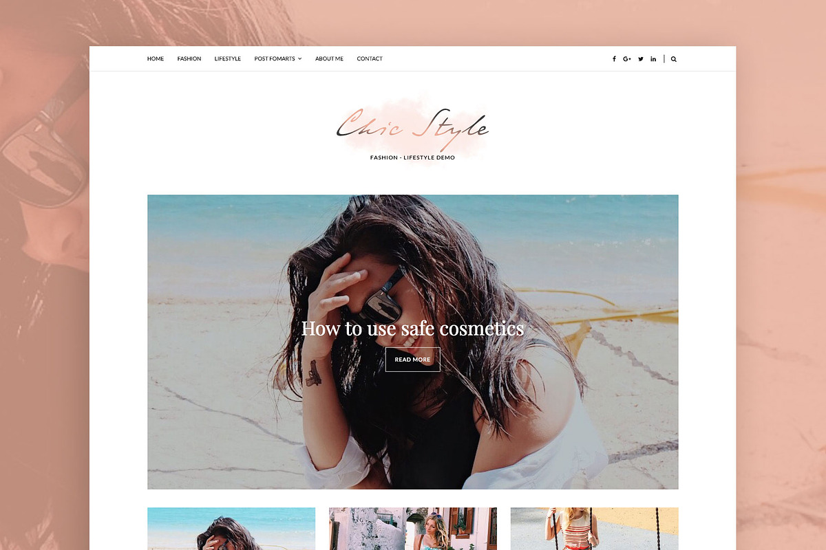 Chic Style - Minimal WordPress Blog, a WordPress Template by EasyBlog Themes (Photo 1 of 3)