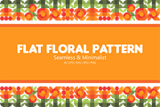 Flat Floral Seamless Pattern, a Pattern Graphic by WM48 Shop (Thumbnail 1 of 10)