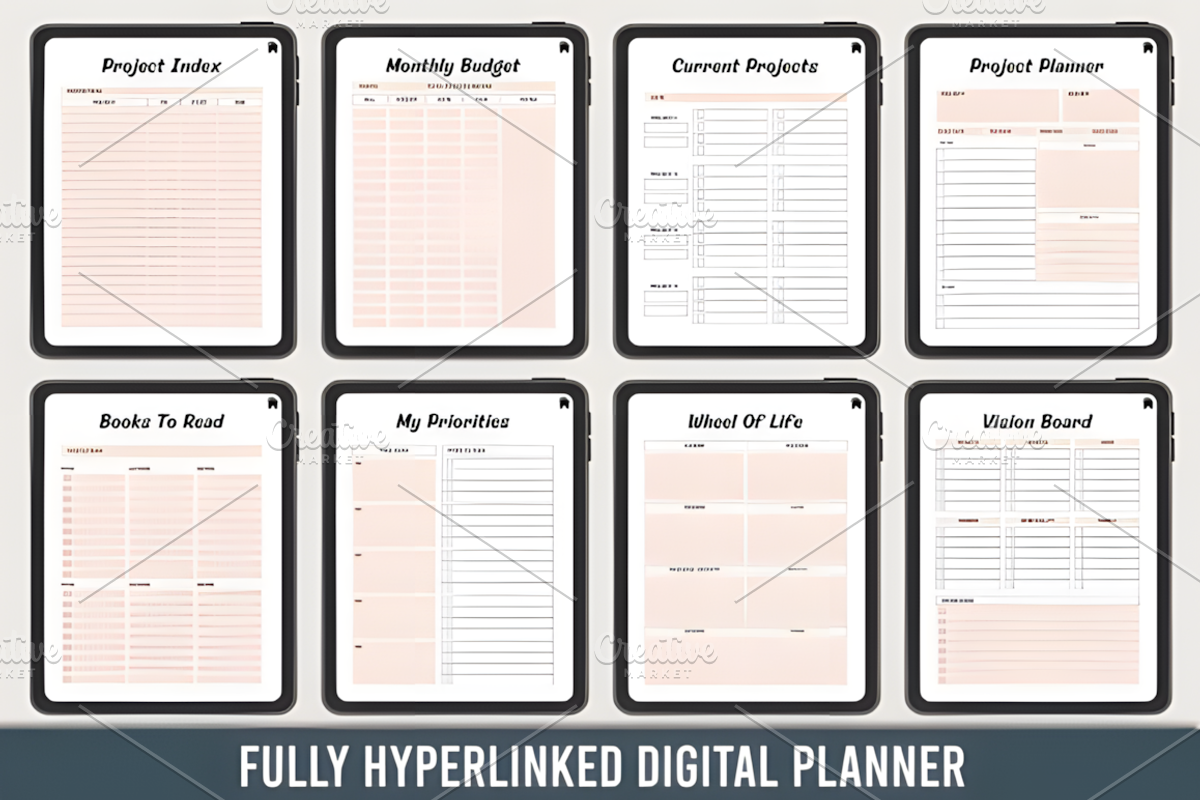 Happy Life Digital Planner Canva, a Social Media Template by Coco Bloom (Photo 4 of 5)