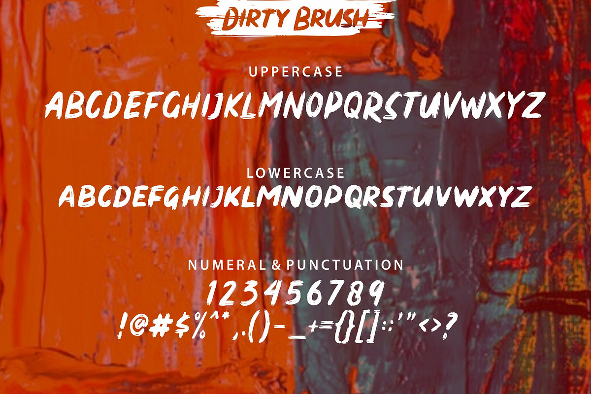 Dirty Brush Font preview 6