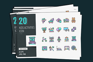Kids Activities Icon Design, a Duotone Icon by shin_std
