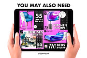 Procreate Pregnant family baby brush, a Brush Add-On by AppleinaJuice (Thumbnail 11 of 11)