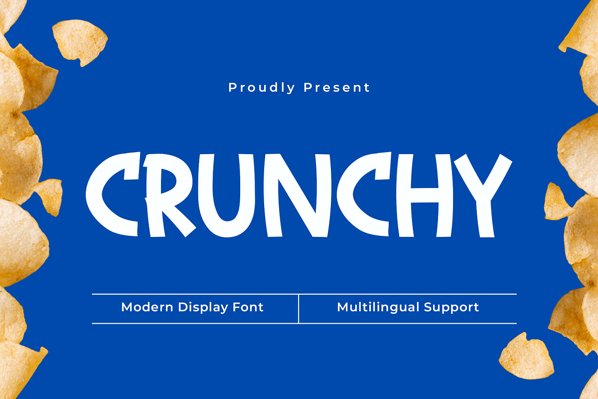Crunchy – A Modern Display Font, a Handwritten Font by overlaytemplates (Photo 1 of 5)