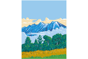 Minami Alps National Park Ukiyo-e, an Illustration by patrimonio