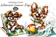 Whimsical Summer Dogs Clipart Bundle, an Illustration by designcity5 (Thumbnail 1 of 5)