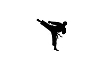Dynamic martial arts kick silhouette, an Illustration by Amazin_art (Thumbnail 31 of 36)