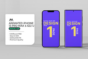 Live iPhone 13 Pro M & S22 U Mockup