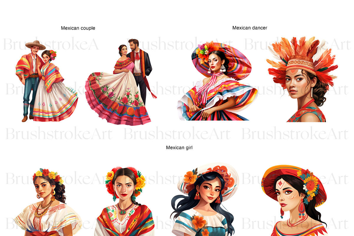 Cinco De Mayo Clipart, Sombrero PNG, a Seasonal Illustration by BrushstrokeArtGB (Photo 3 of 9)