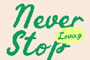 CS Camara Pixel, a Script Font by Craft Supply Co. (Thumbnail 2 of 8)