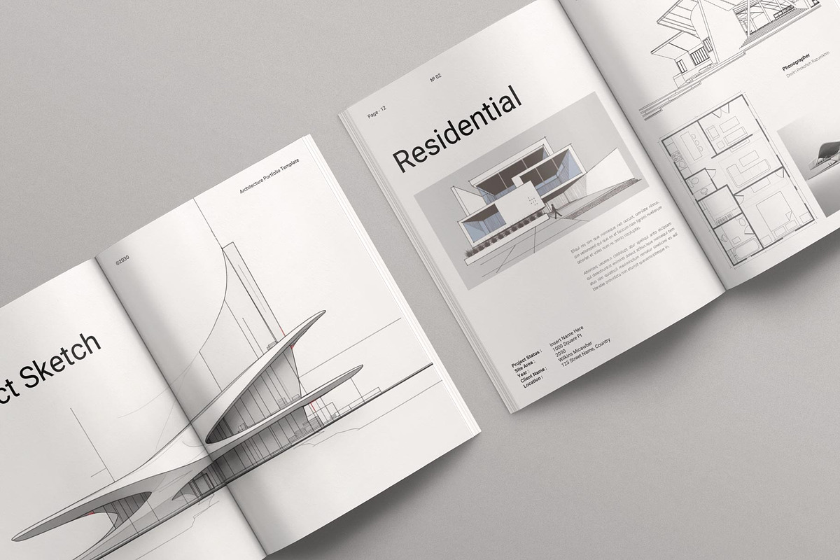 Architecture Portfolio Template, a Brochure Template by DesignCrest (Photo 4 of 18)