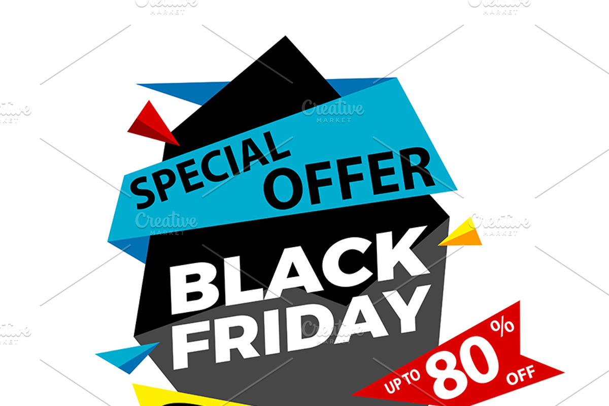 Black Friday Sale Paper Banners, a Decorative Illustration by TAlex (Photo 6 of 6)