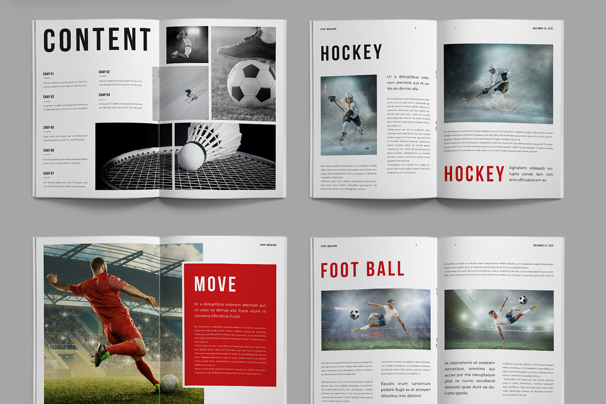 Sport Magazine Layout, a Magazine Template by ContestDesign (Photo 3 of 3)