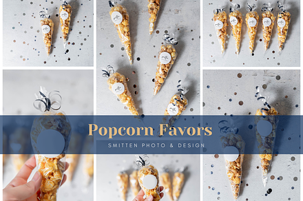 Popcorn label mockup featuring stock photography, styled stock photography, a Holiday Photo by Smitten Photo & Design