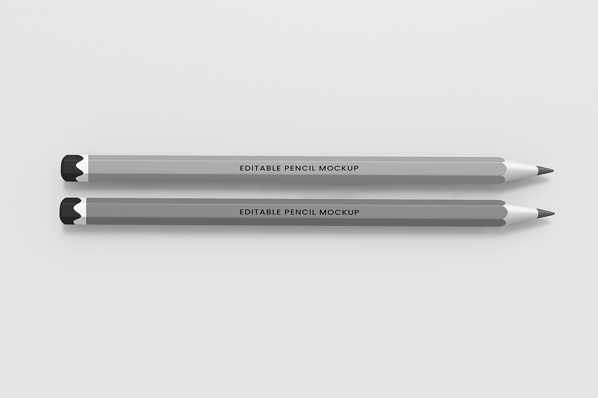 Editable Pencil Mockup Set, a Product Mockup by graphypix (Photo 3 of 4)