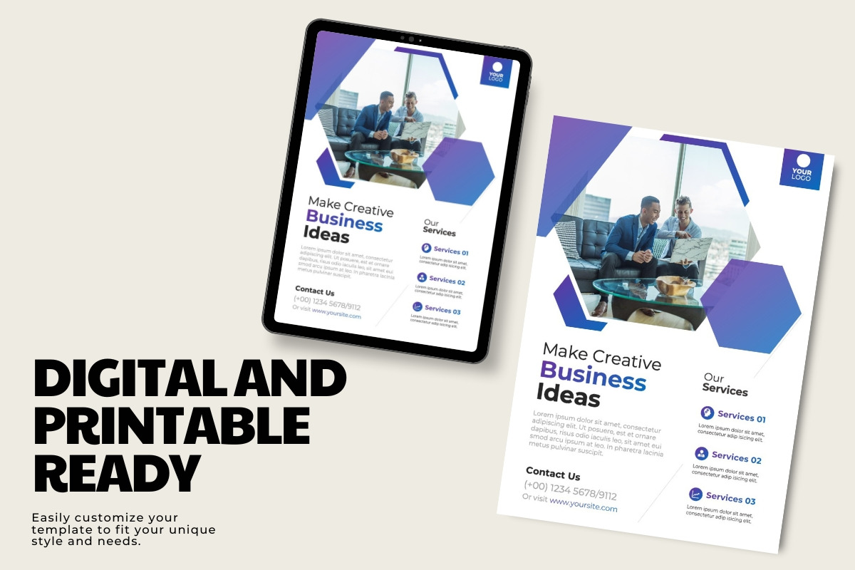 Creative Business Flyer Template, a Flyer Template by ResumeFabs (Photo 3 of 3)