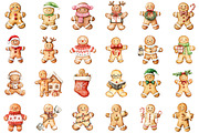 Christmas Gingerbread Man Clipart Bu, an Illustration by Sublimation Artist (Thumbnail 2 of 6)