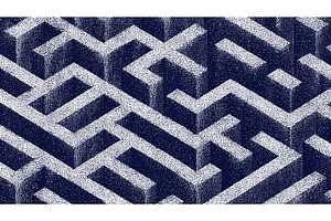 Isometric labyrinth. Maze pattern, an Illustration by Stock-Smart-Start