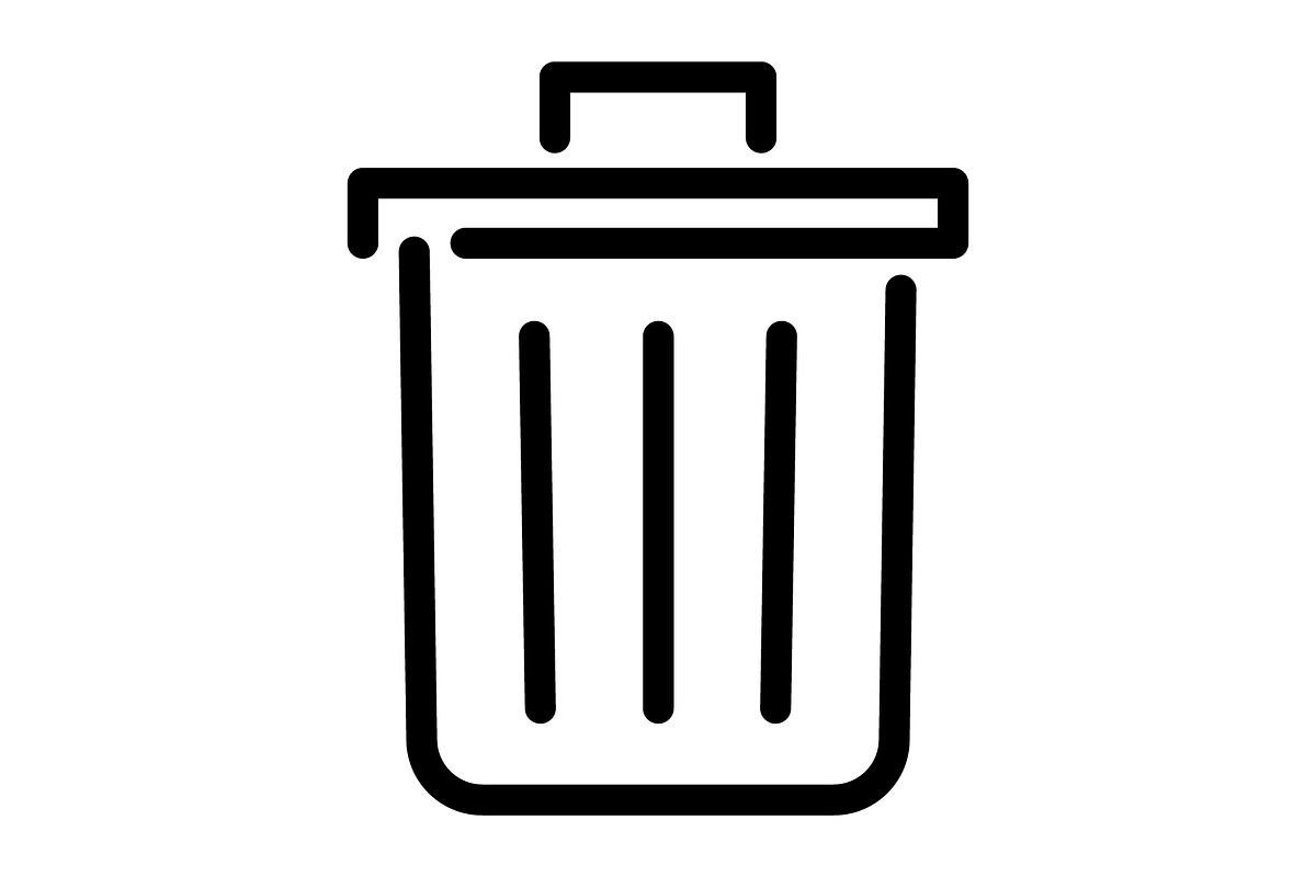 Trashcan icon, an Icon by Sumberpangan