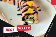 Sushi Restaurant Instagram Post, a Social Media Template by FDR Studio (Thumbnail 4 of 6)