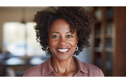 Middle aged black woman smiling, a Person Photo by Lermont51