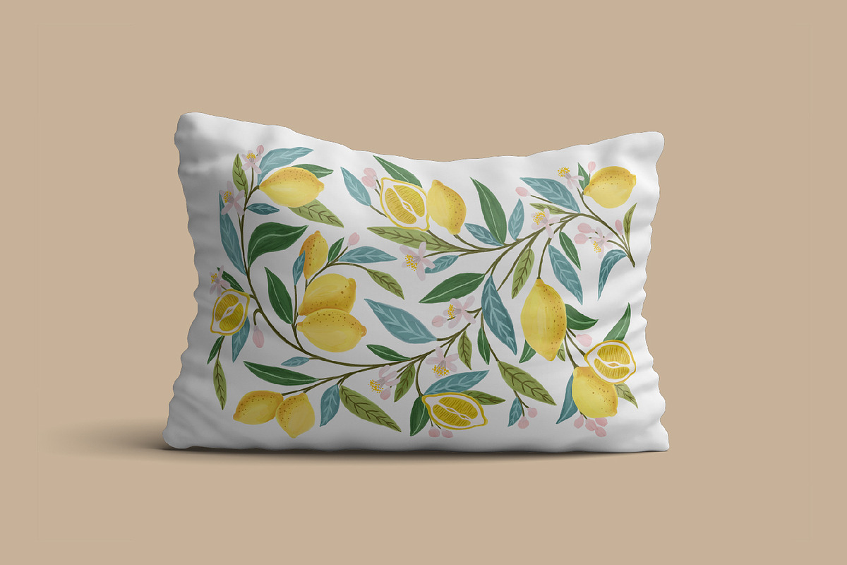 Two hand-drawn ornaments with lemons, a Decorative Illustration by KupalinaArt (Photo 4 of 4)