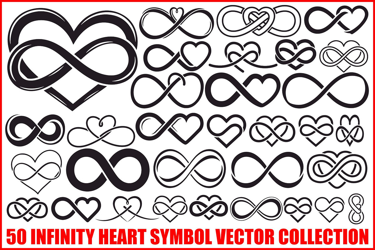 50 Infinity Heart Symbol Vector Bund, an Illustration by abu67222 (Photo 1 of 51)