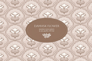 Damask Flower Wallpaper