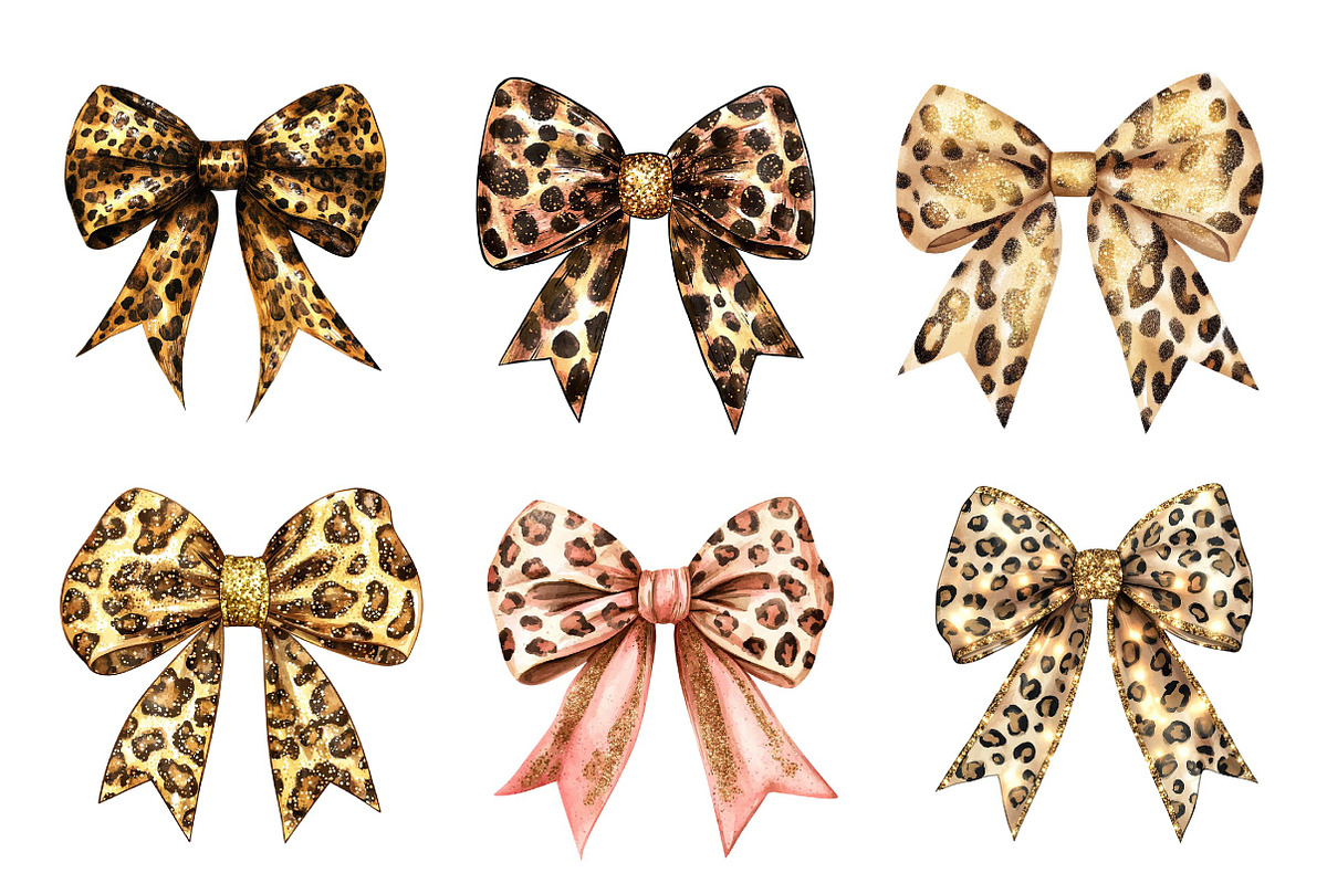 Leopard Glitter Bow Sublimation, an Illustration by CreationArt (Photo 4 of 5)