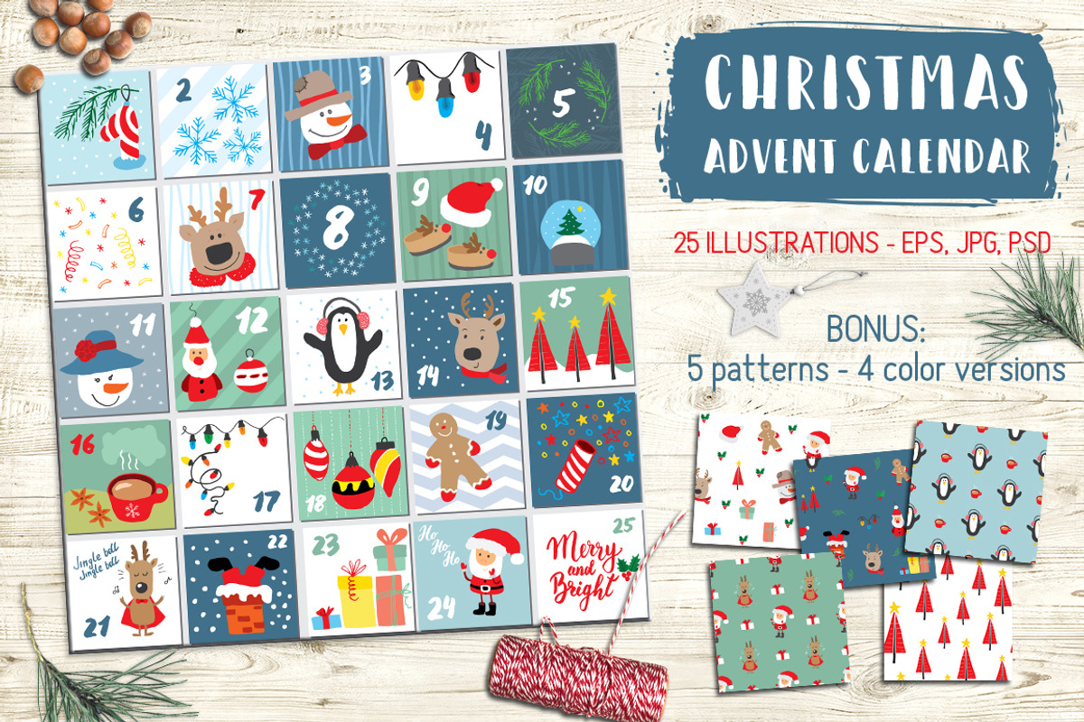 Christmas Advent Calendar v3, a Decorative Illustration by Lemon Workshop (Photo 1 of 4)