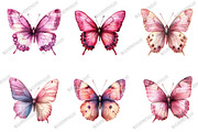 Pink Butterfly Clipart, an Illustration by designcity5 (Thumbnail 3 of 5)