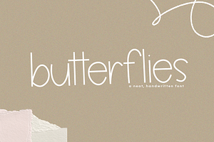 Butterflies - A Handwritten Font