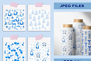 Blue Gnome Christmas Collection, a Pattern Graphic by Lagmar Design (Thumbnail 4 of 11)