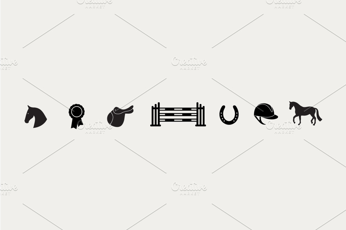 Horse Icon Vector Set, an Outline Icon by Leah Suzanne (Photo 1 of 3)
