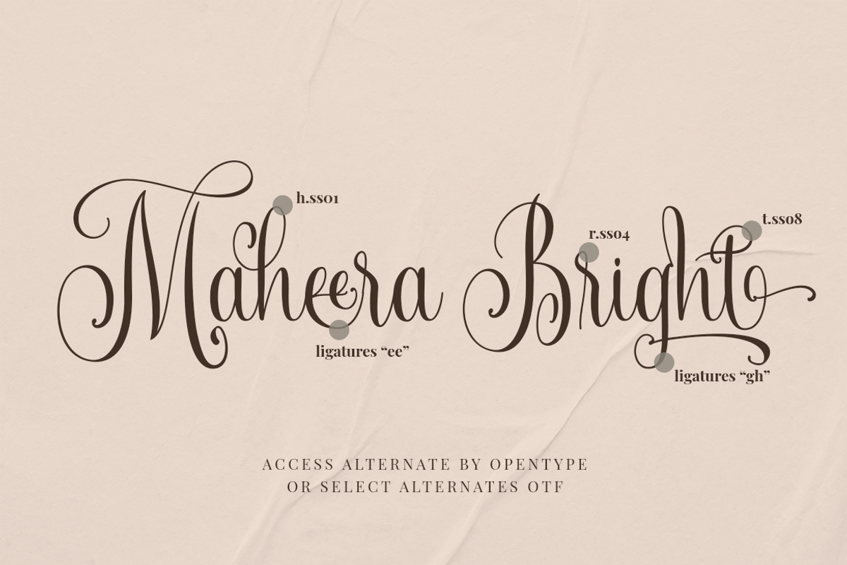 APOC - Maheera Bright Font, a Script Font by a Piece of Cake (Photo 15 of 20)