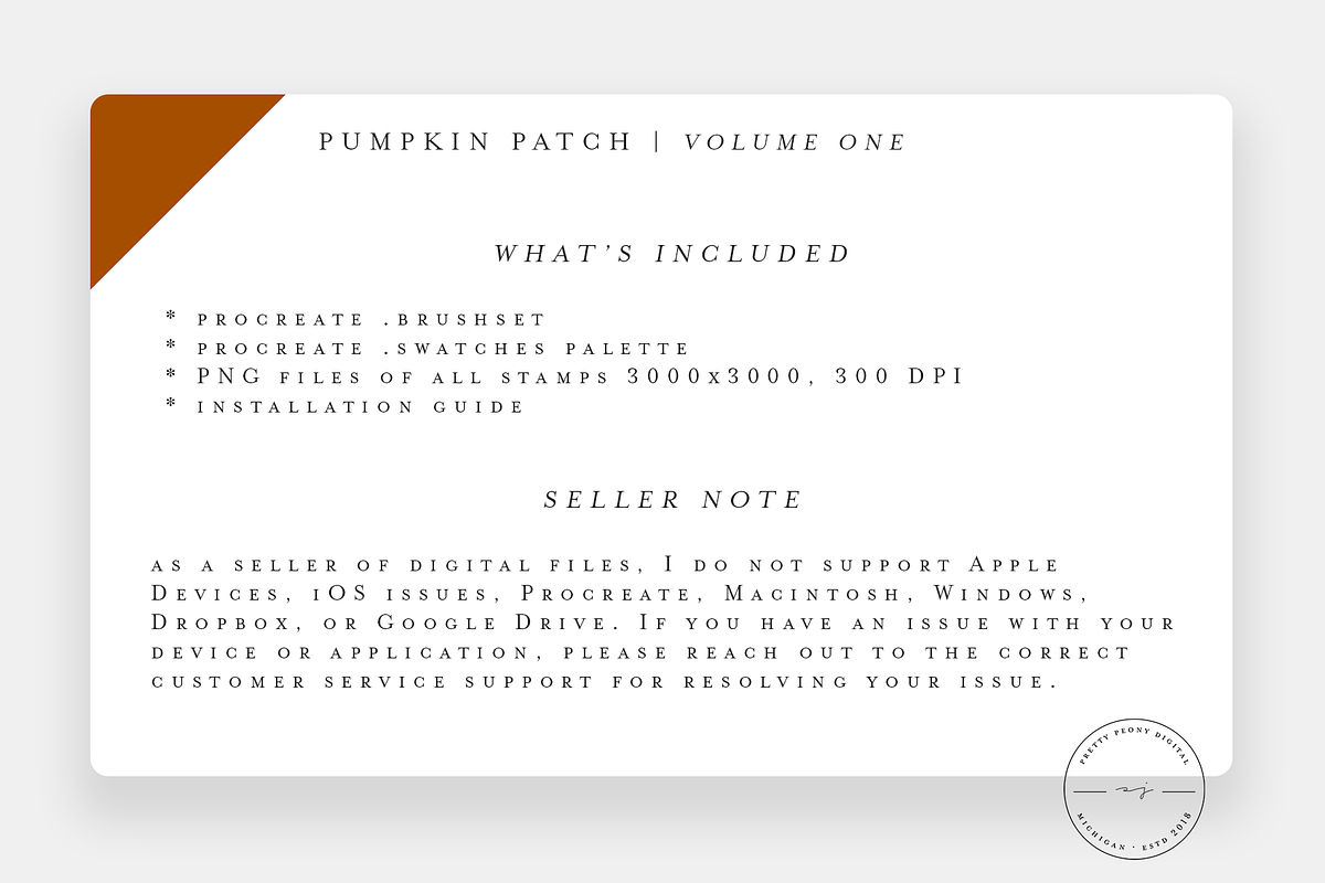 Pumpkin Patch Procreate Stamps + PNG, a Brush Add-On by SorrDesign (Photo 7 of 7)