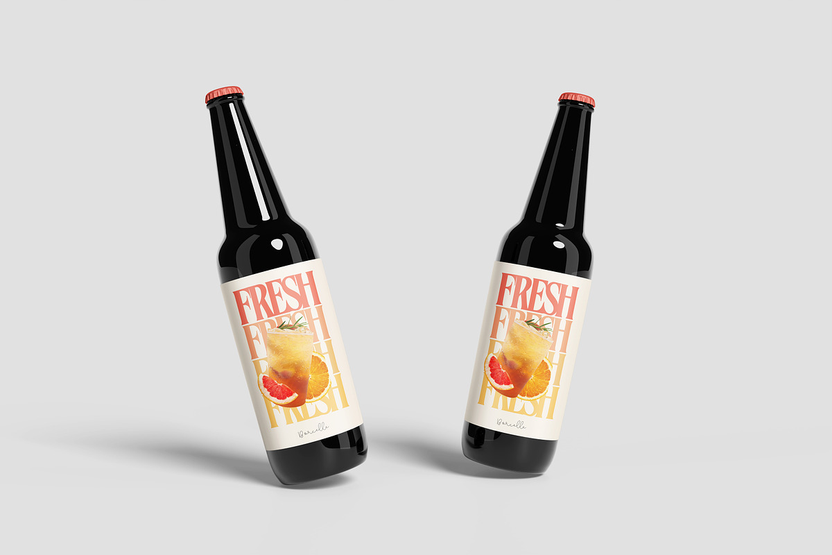 Glass Bottle Mockup, a Packaging Mockup by Hazzpro_Std (Photo 3 of 5)