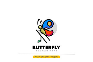 Butterfly Simple Logo Template