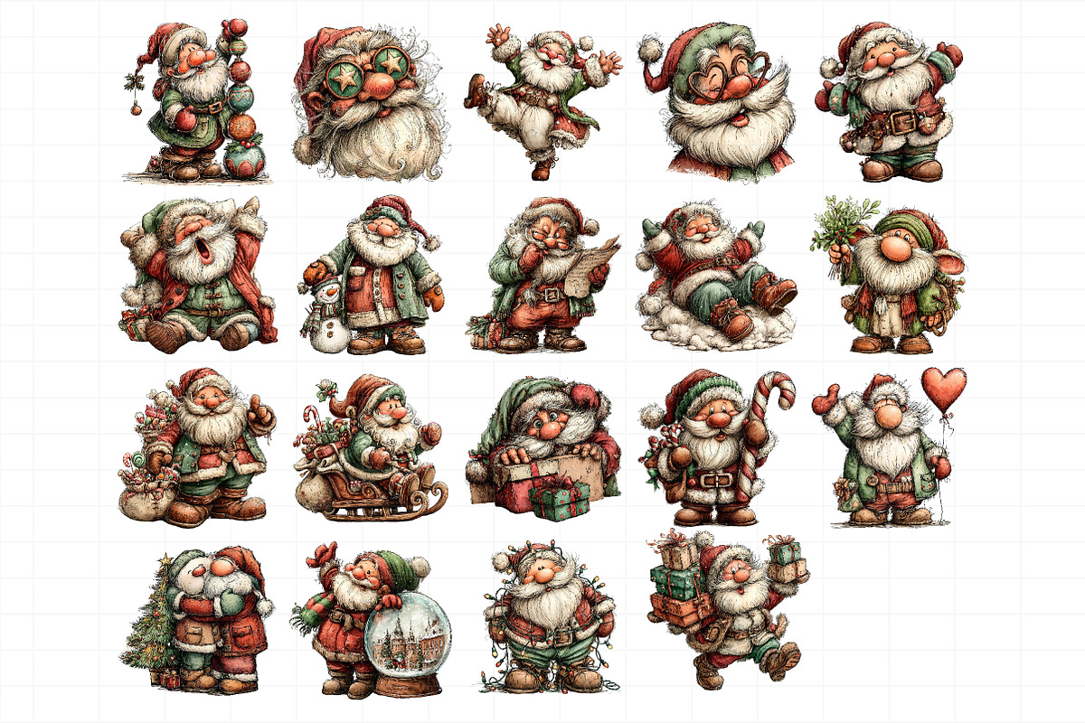 Whimsical Santa Clipart, an Illustration by Daily.Designs (Photo 5 of 5)